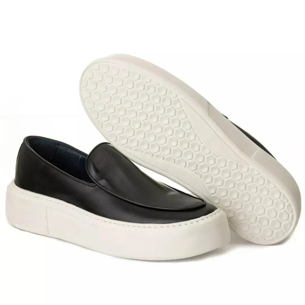 Mocassin Homme Décontracté Slip-On Everest – Stylé, 5 cm, Style Sport-Chic à Semelle Épaisse