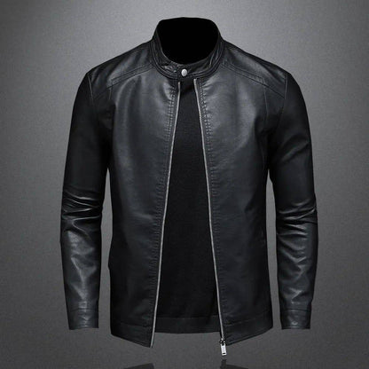 Veste en Cuir pour Homme Décontractée Motard