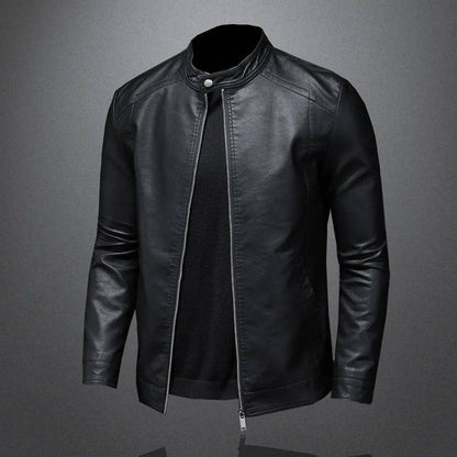 Veste en Cuir pour Homme Décontractée Motard
