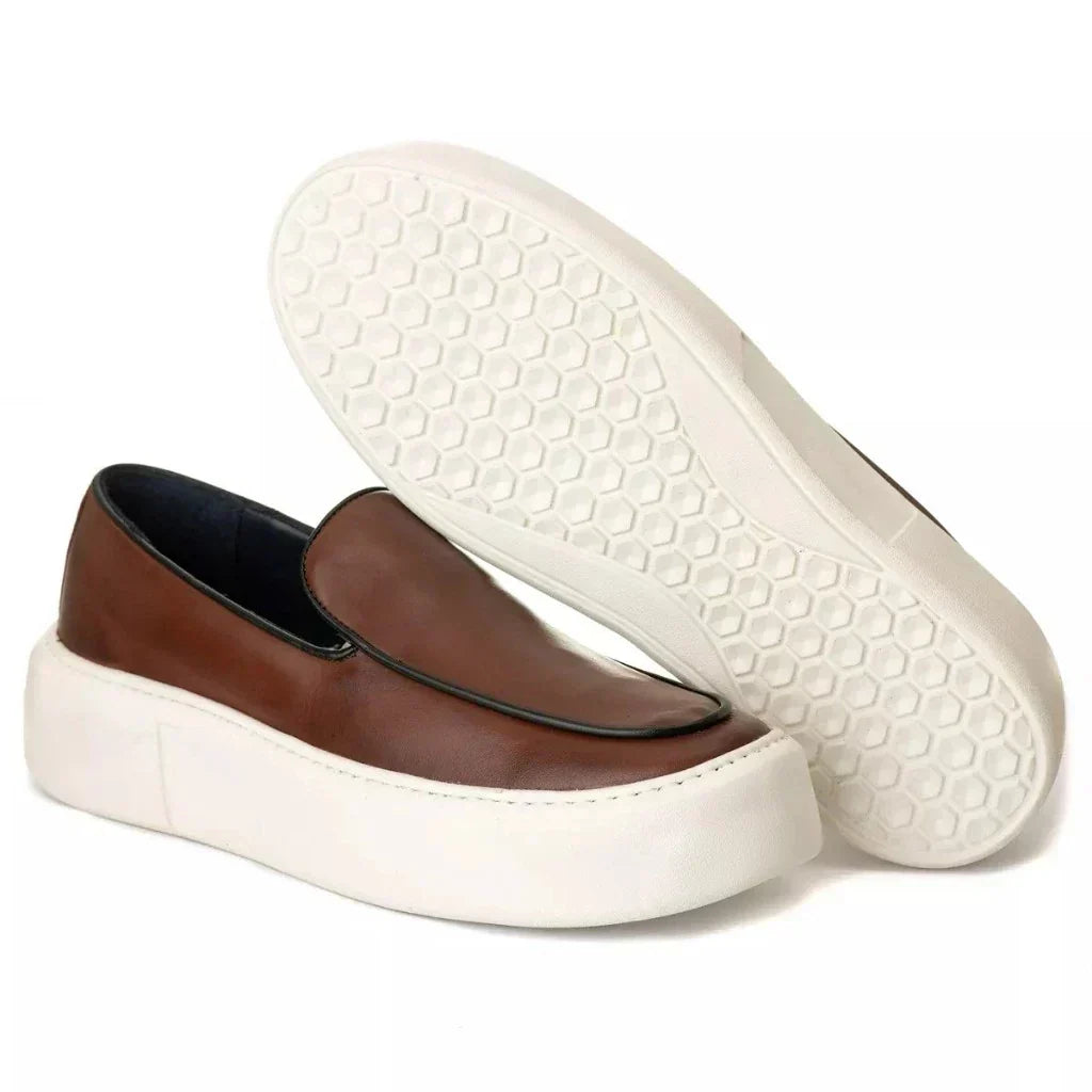 Mocassin Homme Décontracté Slip-On Everest – Stylé, 5 cm, Style Sport-Chic à Semelle Épaisse