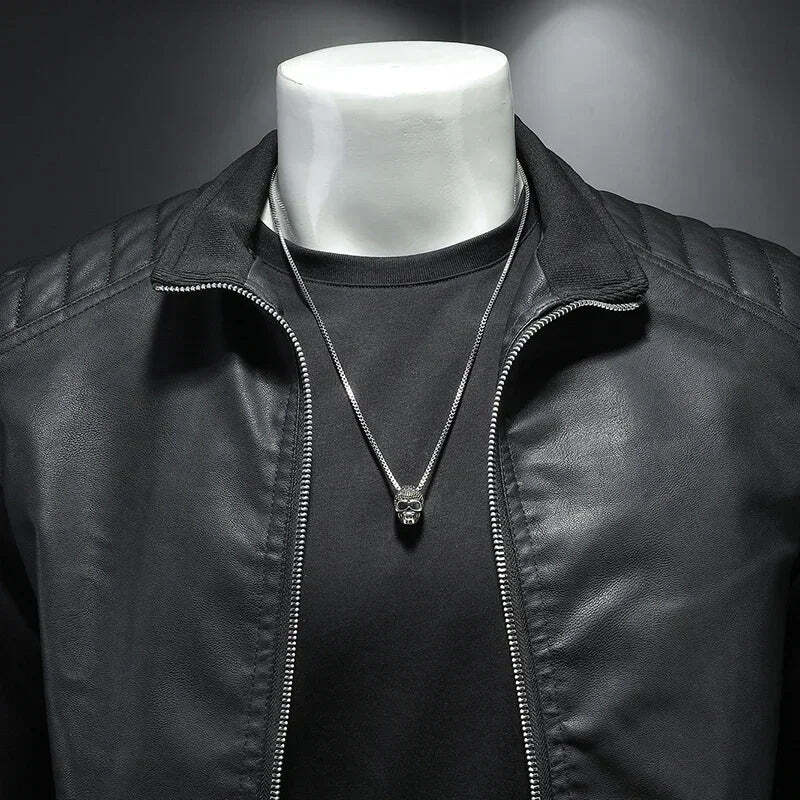 Veste en Cuir pour Homme Motard Bellvian - BL126