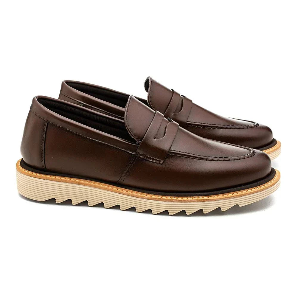 Mocassin Décontracté Loafer à Semelle Crantée Confort Premium